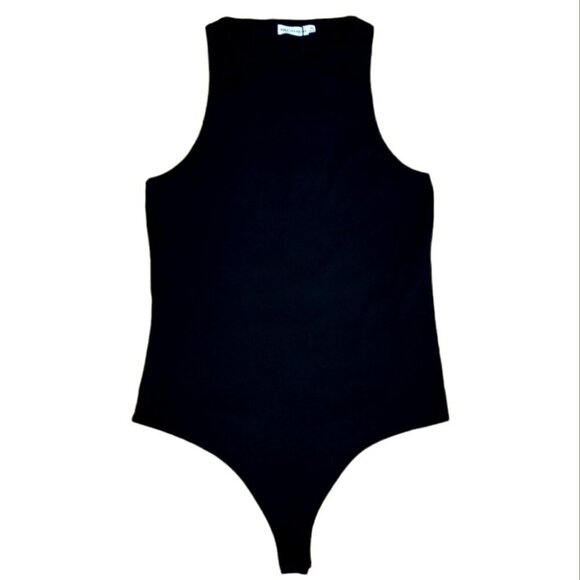 NWT AVEC LES FILLES Black ribbed tank bodysuit - Picture 1 of 12